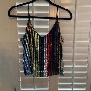 Sequin Tank Top - Madison & Berkeley Brand - Size S